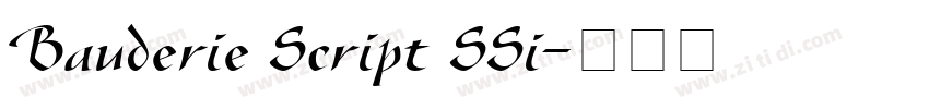 Bauderie Script SSi字体转换